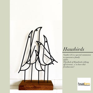 Midcentury Bird Family Sculpture