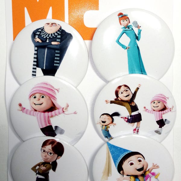 Épingles Me méprisables, aimants de réfrigérateur, badges Despicable me, boutons d’épingle Depicable Me