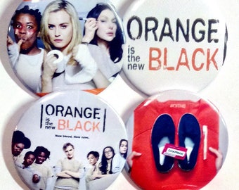 Oranje is de nieuwe zwarte Chapman pin set, oranje is de nieuwe zwarte badges, knoppen