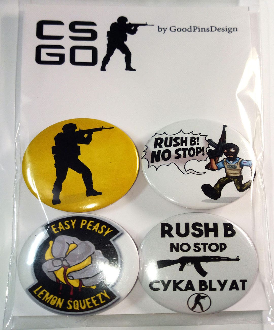 Counter Strike Pin Set, Fridge Magnets, CS GO Badges, Pinback Buttons ...