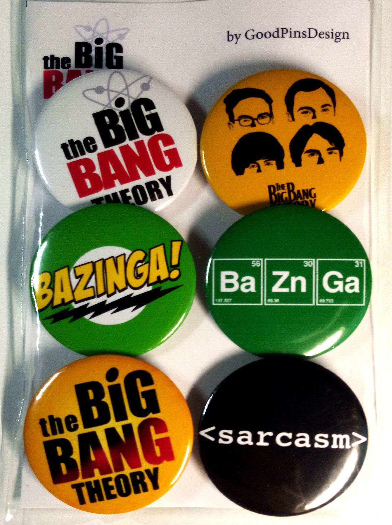 The Big Bang Theory Pins, Fridge Magnets, TBBT Badges, TBBT