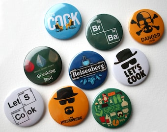 Breaking Bad Pins, Heisenberg PIN, breken slechte badge, badges, knoppen