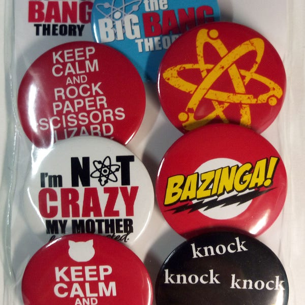 Die Big Bang Theory Stifte, Kühlschrank Magnete, TBBT Abzeichen, TBBT Pinback-Tasten