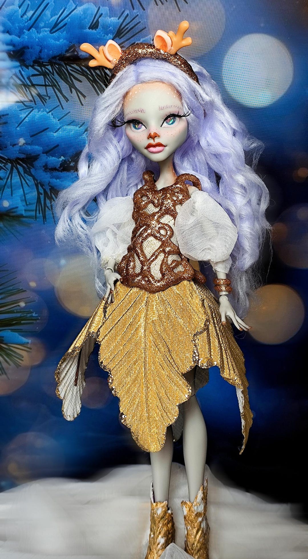 Monster High OOAK Custom Doll – Yuki Fantasy Deer Art Doll Forest ...