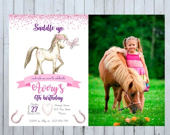 Invitation Balade Poney Etsy Invitation Balade Poney Etsy