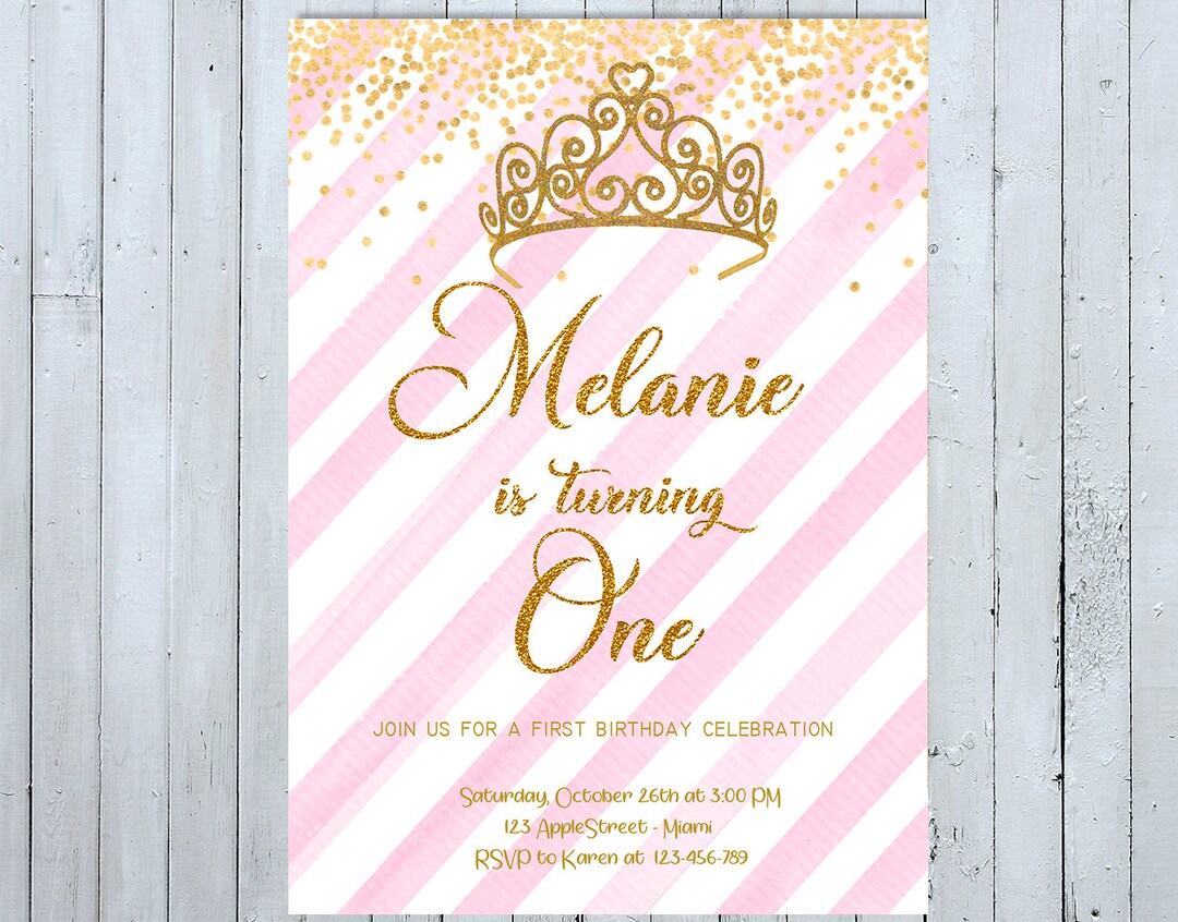 Princess Invitation, Princess Invite, Princess Birthday Invitation ...