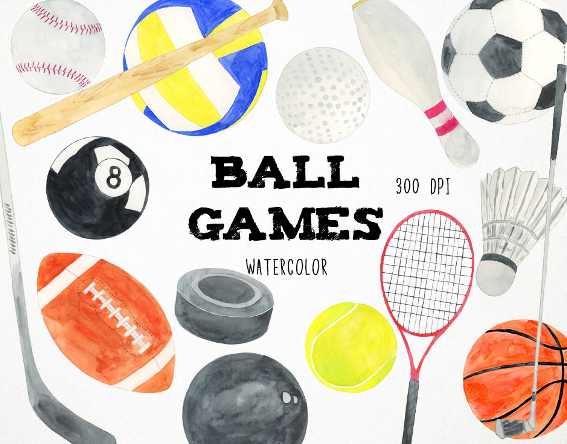 Baseball Clipart, Sports Clipart, Watercolor Sports Clipart, Baseball ...