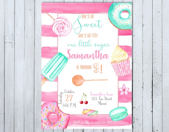 Invitation Anniversaire Bonbon