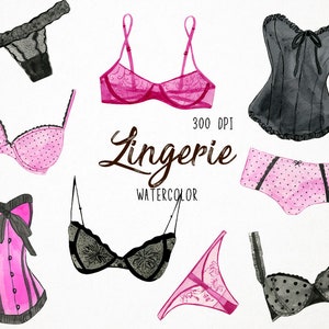 lingerie clipart, lingerie clip art, balconette bra, watercolor lingerie clipart, bra clip art, bra clipart, panties clipart, girly clip art