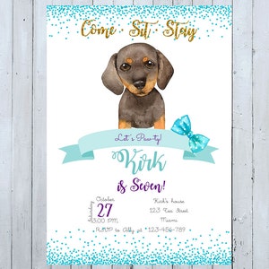 Invitation A La Fete Danniversaire Du Chien Labradoodle Etsy Canada