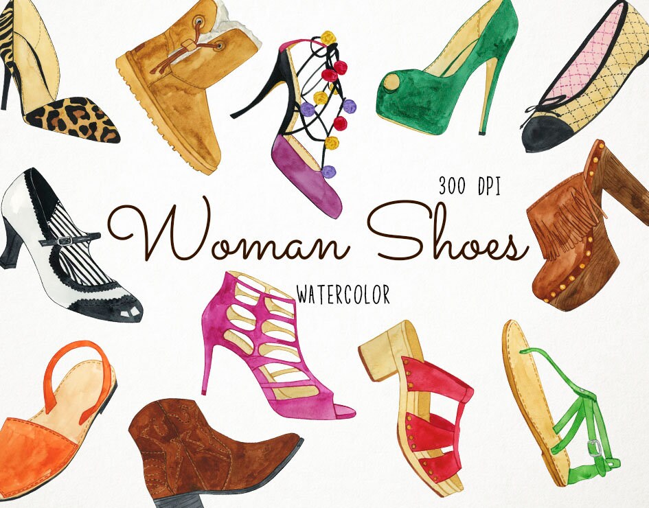 Fashion Clipart Shoe Clipart Fashion Stickers Fashion Clip - Etsy Canada