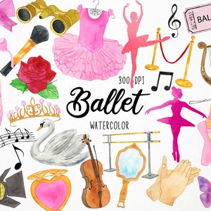 Watercolor Ballet Clipart, Ballet Graphics, Ballerina Clipart, Ballerina Graphics, Ballerina Illustration Dance Clipart Dancer Clipart, Tutu