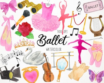 Acquerello Ballet Clipart, Ballet Graphics, Ballerina Clipart, Ballerina Graphics, Ballerina Illustration Dance Clipart Dancer Clipart, Tutu