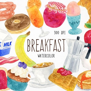 breakfast clipart, pancake clipart, clipart breakfast, breakfast png, breakfast graphics, watercolor blueberry clipart, waffles clipart