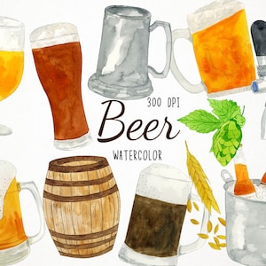 beer clipart, beer clip art, watercolor clipart, watercolour clipart beer, watercolor beer, alcohol clipart, beer watercolor oktoberfest