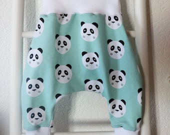 Evolutionary harem pants - panda mint