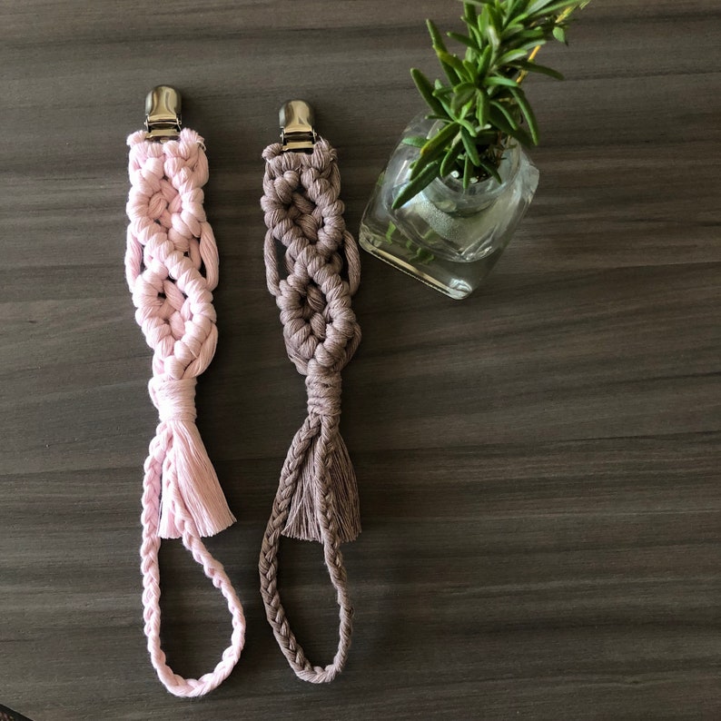 Macrame Pacifier Clips Baby Accessories Bohemian Pacifier Etsy