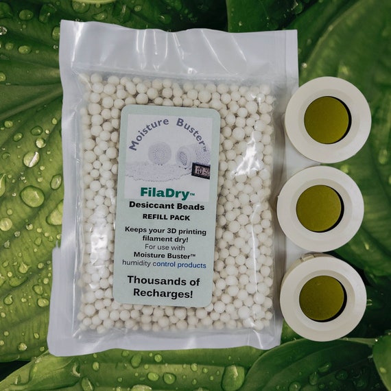 FilaDry Desiccant Kit – Fix Wet Filament, Reduce Failed 3D Prints, Includes 3 Hygrometers and Infinitely Rechargeable Desiccant