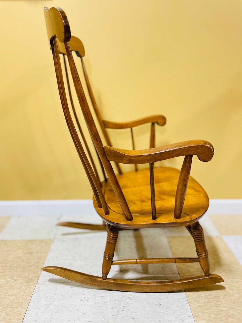 Vintage Nichols & Stone Co. Wooden Rocking Chair. Shipping is Not Free
