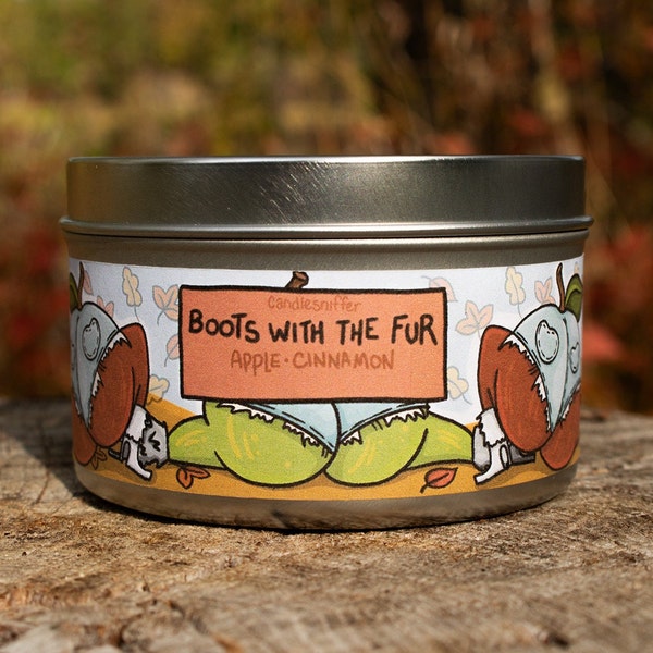 Boots with the fur / apple cinnamon / Fall Candle Funny / organic 8 oz soy / T-pain / Flo rida / not pumpkin / gifts / fall home décor / low