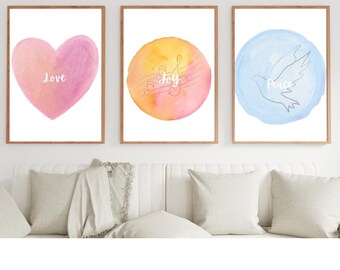 Fruit of the Spirit Watercolor Print | Galatians 5:22 (Instant Download)