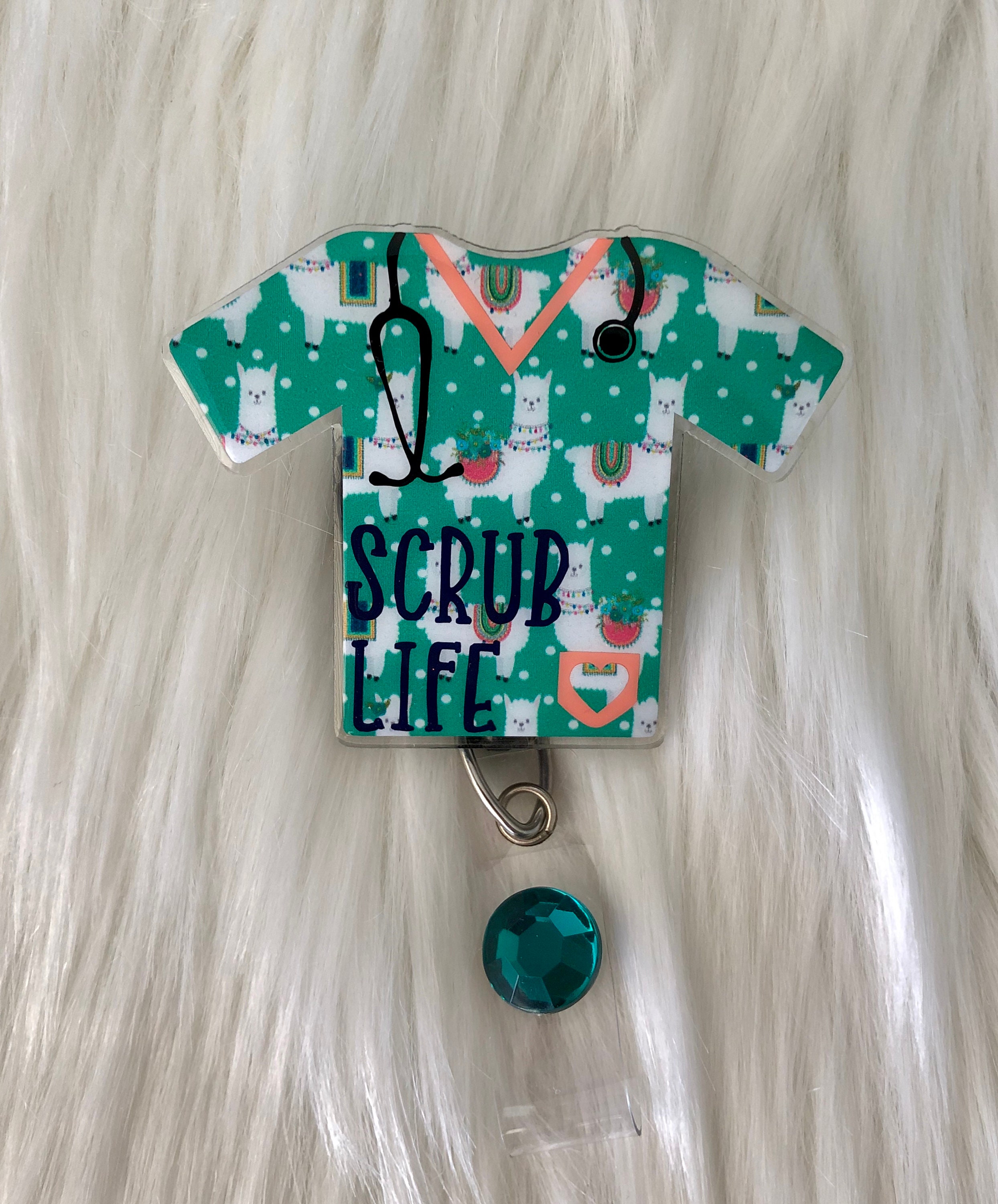 Scrub Life Badge Reel Scrub Top Badge Reel Retractable Badge Etsy UK