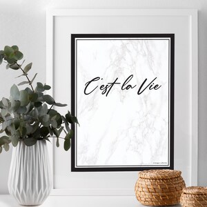 C&#39;est La Vie - Wall Art - INSTANT DOWNLOAD - Printable Art in Various Sizes - Perfect for any room in your house!