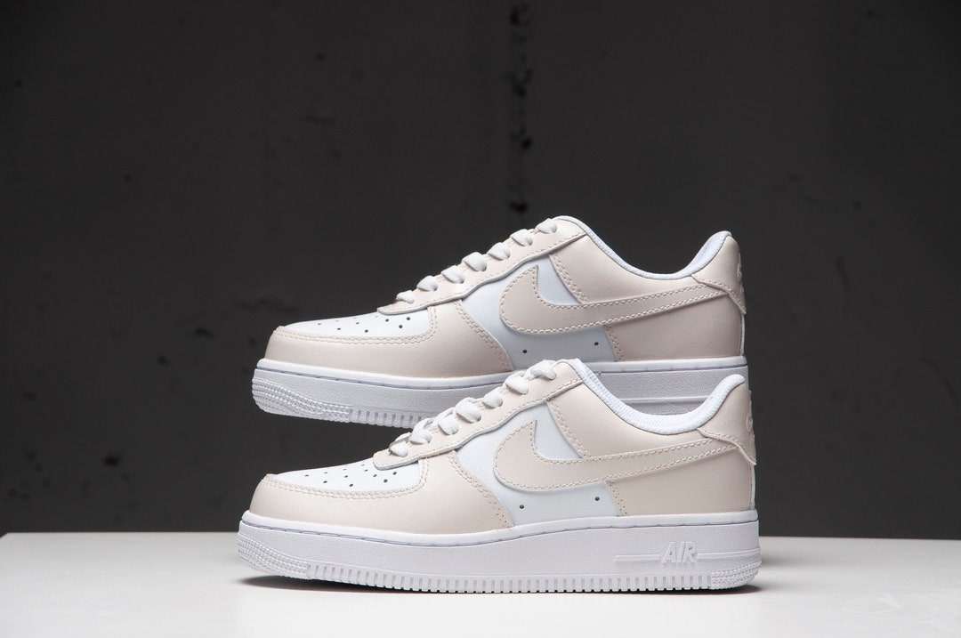 Completely Cream Air Force 1 Custom/ AF1 / Handmade Shoes Etsy