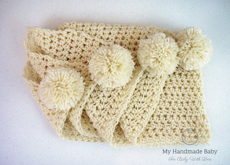 crochet pom pom blanket crochet pom pom blanket