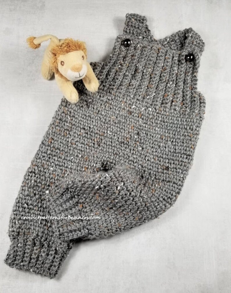 Crochet Pattern Baby Overalls Easy Crochet Pattern the Tenely Etsy