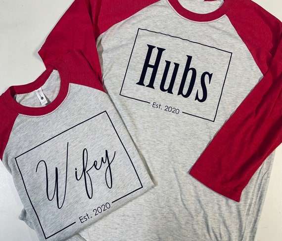 Wifey & Hubs Est. Matching Tees Couples Gift Wedding Gift | Etsy