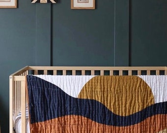 mustard cot quilt