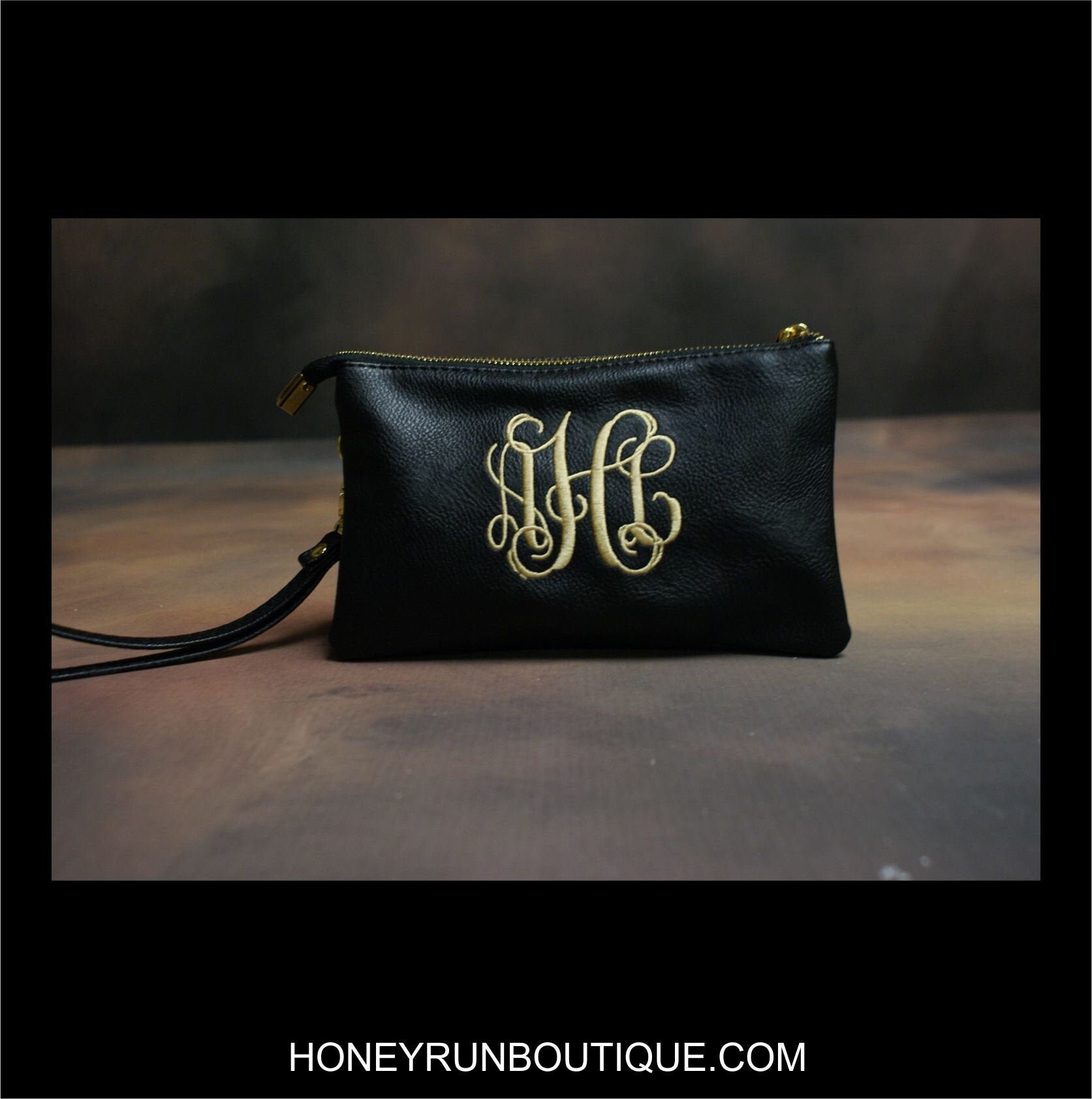 Monogrammed Clutch Purse Vegan Leather Clutch Personalized Etsy