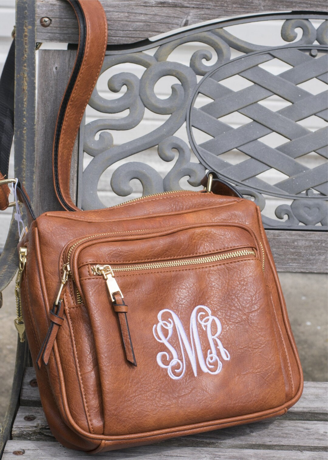 Monogram Conceal Carry Crossbody Purse RFID Security Monogrammed Purse