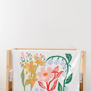 Cottage Garden Quilt | Clementine Kids Boho Baby Quilt | Nursery Decor | Spring Baby Quilt