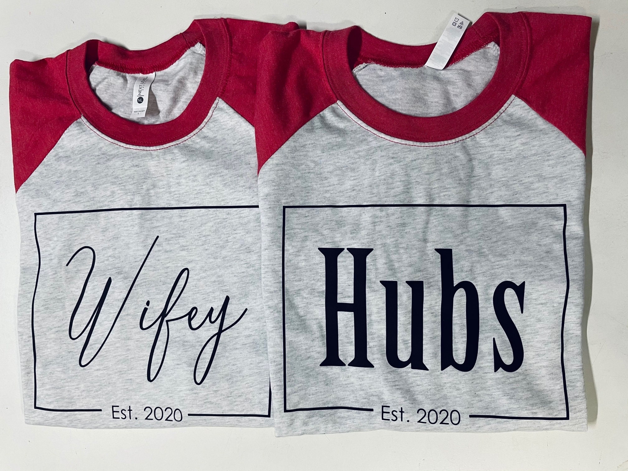 Wifey & Hubs Est. Matching Tees Couples Shirt Wedding Gift | Etsy