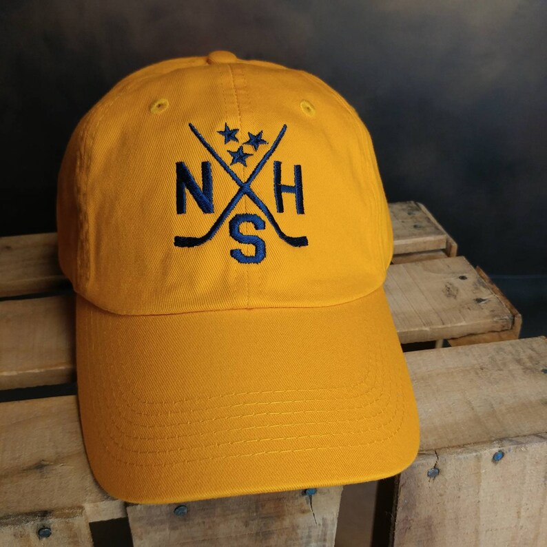 NASH Hat Nashville Predators Gold Tennessee Sports Etsy