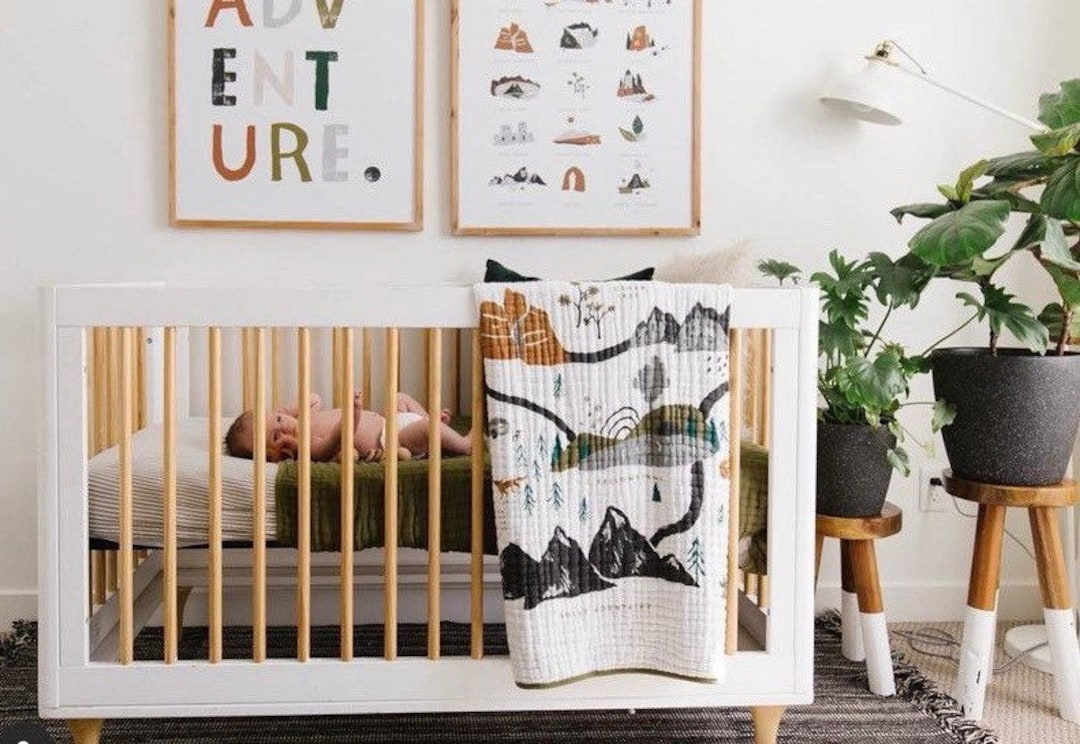 National Park Clementine Kids Quilt Reversible Quilt Neutral Baby