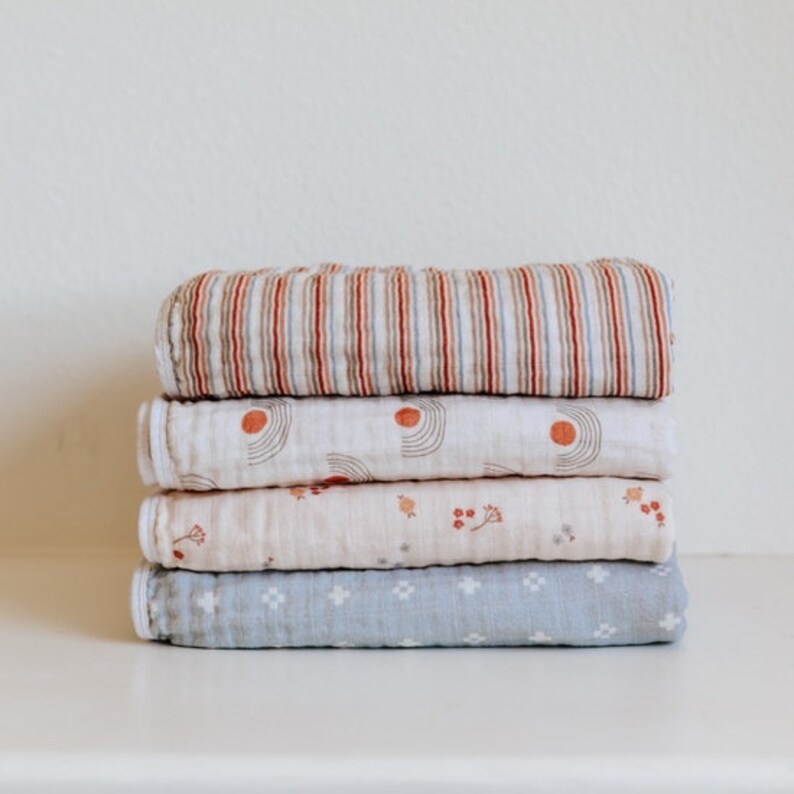 Dawn Muslin Quilt Baby Girl or Baby Boy Vintage Blanket Etsy