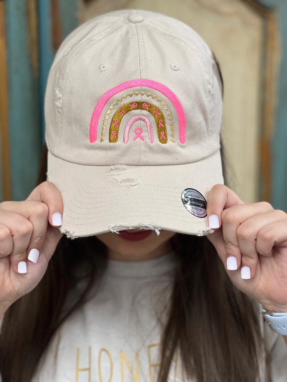 Breast Cancer Awareness Hat Distressed 