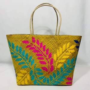 Handwoven Floral bag, Handwoven Banig Bag, Philippines
