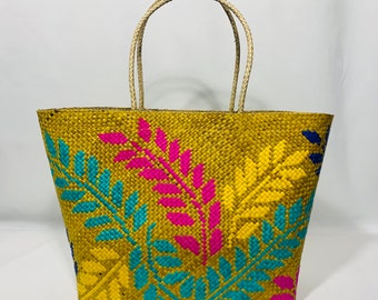 Sac floral tissé à la main, Sac Banig tissé à la main, Philippines