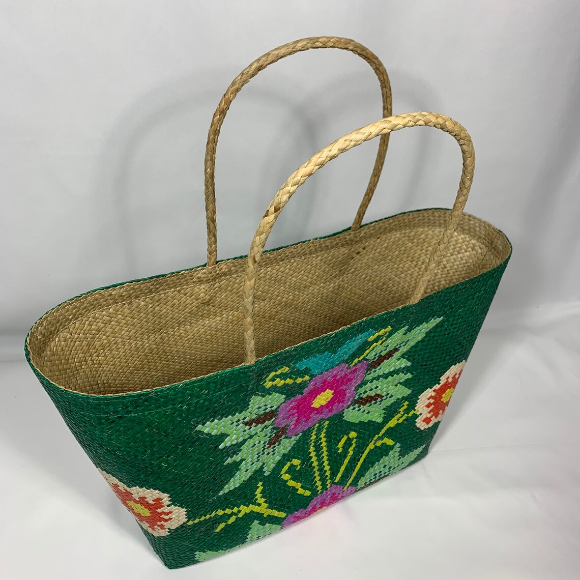 Handwoven Floral Bag, Handwoven Banig Bag, Philippines Etsy