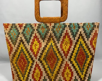 Expandable Handwoven Ticog bag, Expandable Handwoven Banig Bag, Philippines
