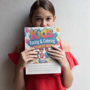 Kids Tracing & Coloring Activity Book  27 Pages  Printable and Instant Download