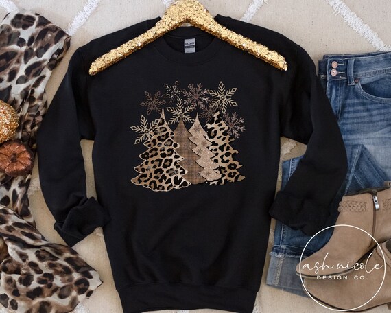 Leopard Christmas Trees Sweatshirt 