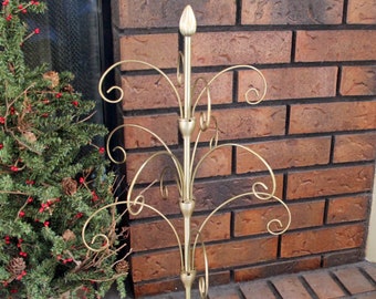 vintage metal christmas ornament display tree holder gold stand mantle tabletop holiday decor holds 12 ornaments - Metal Christmas Decoration Stand vintage metal christmas ornament display tree holder gold stand mantle tabletop holiday decor holds 12 ornaments - Metal Christmas Decoration Stand