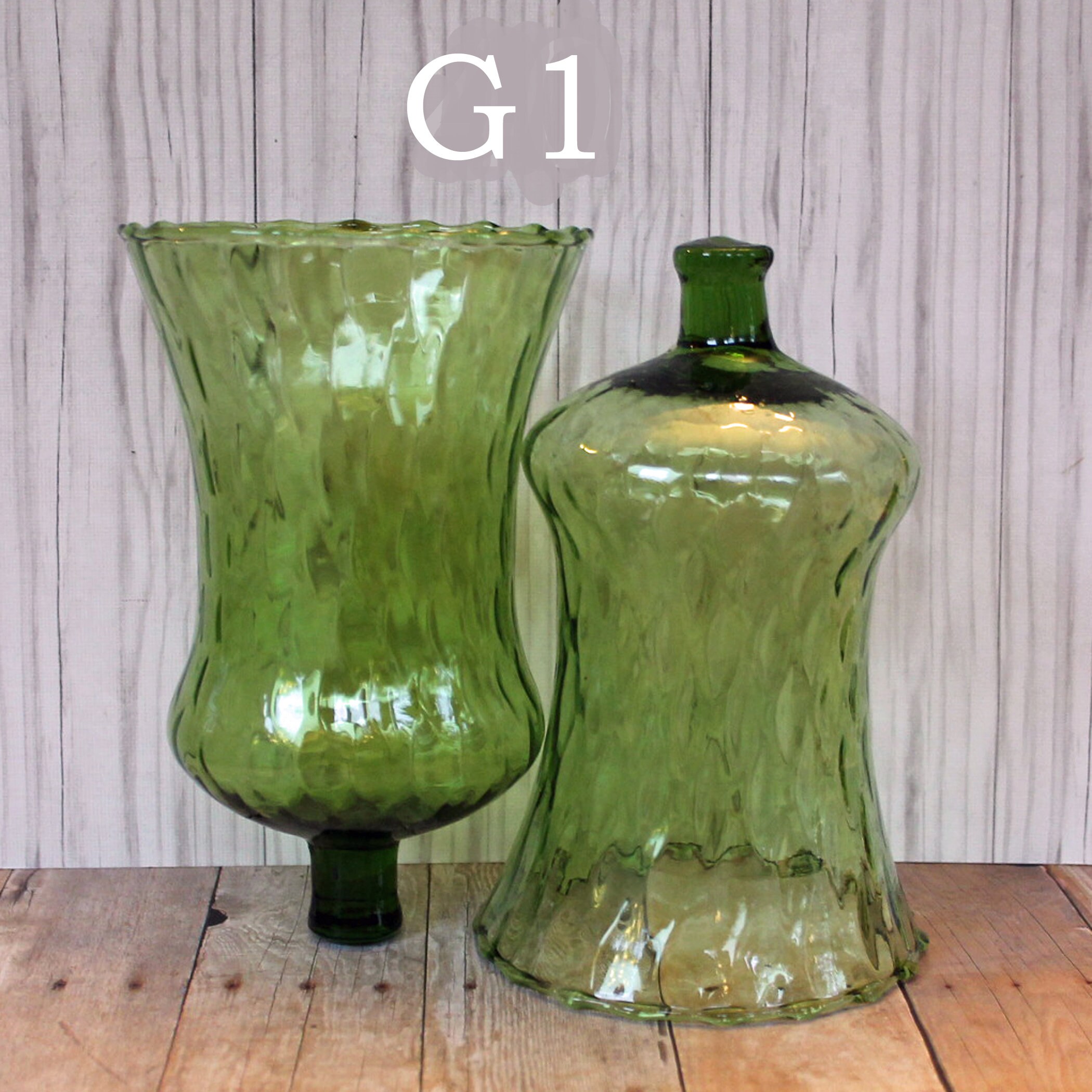 Vintage Clear Colored Glass Large Votive Cups PAIRS YOU CHOOSE