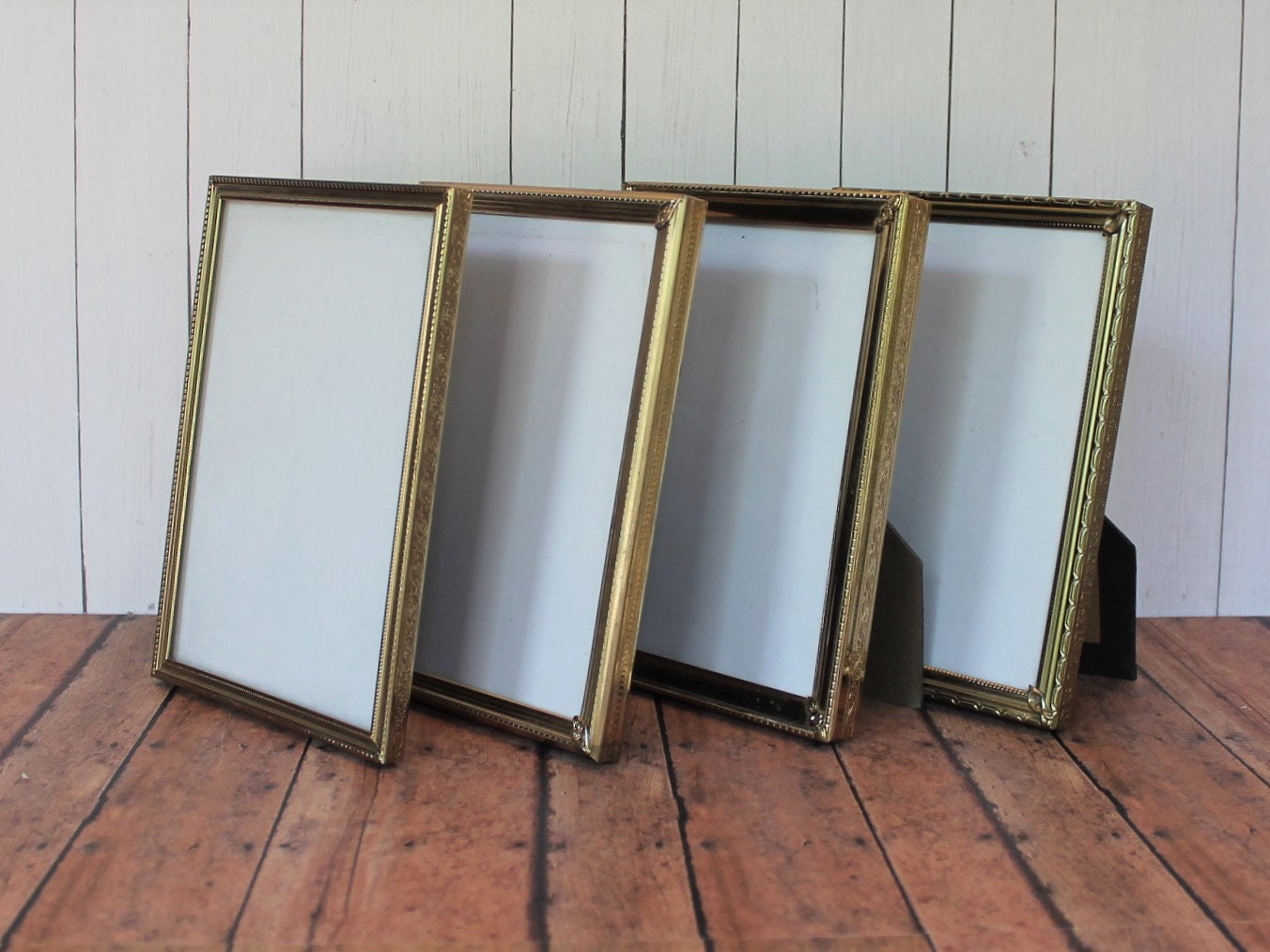 Vintage 5x7 Metal Gold Brass Colored Photo Picture Frame Set of 4 ...