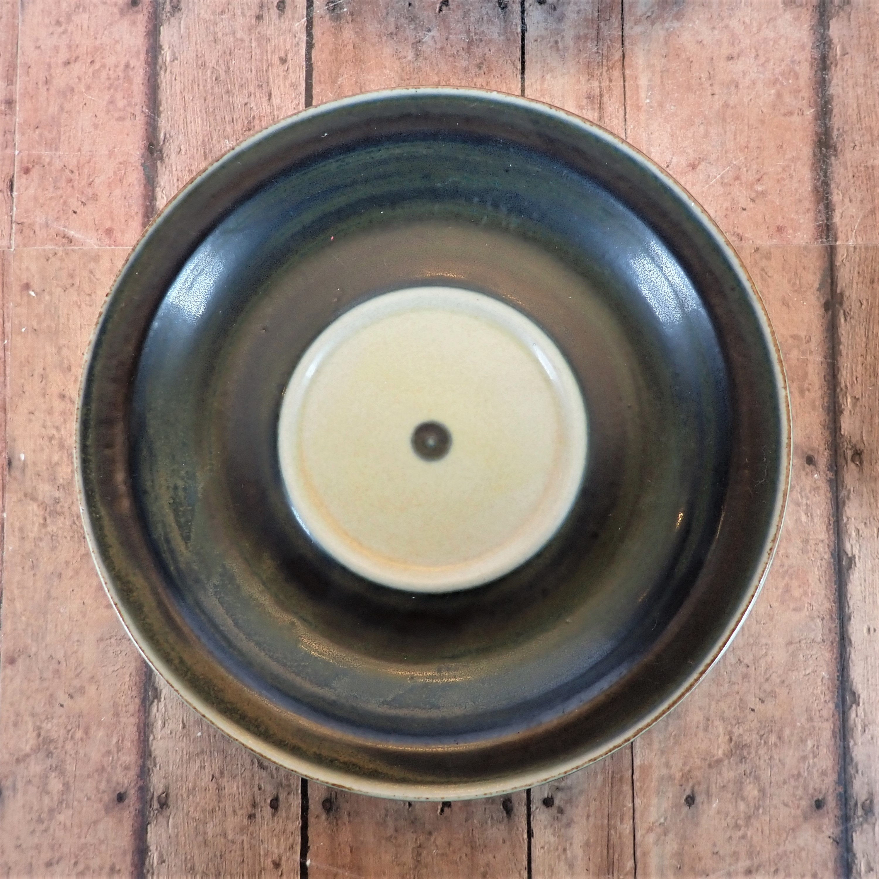 Vintage Iron Mountain Stoneware BLACKSBURG Saucers Set of 4 White and